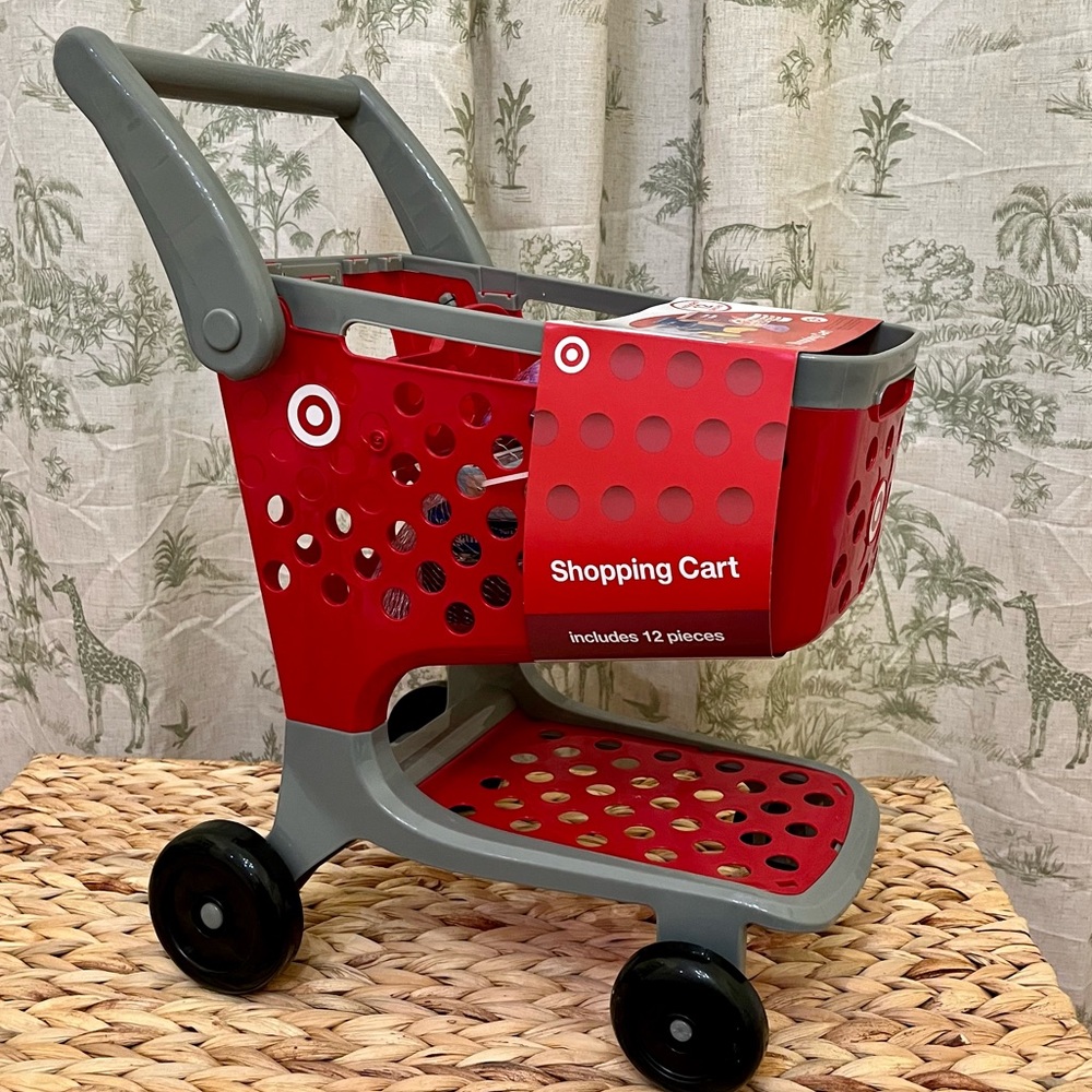New! Target Mini Shopping Cart and Play Groceries for Kids! Hard to Find!l
